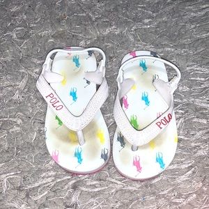 Polo slippers for toddler girl.